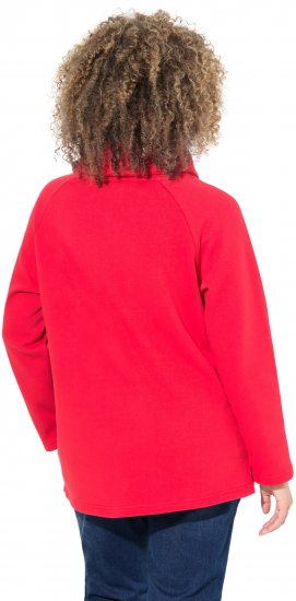 Ulla Popken Sparkling Candy Cane Graphic Sweatshirt Salsa - Sweatshirts & hoodies - 