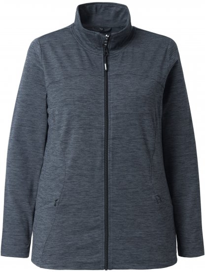 Ulla Popken Quick Drying Zip Up Sweatshirt Black - Sweatshirts & hoodies - 