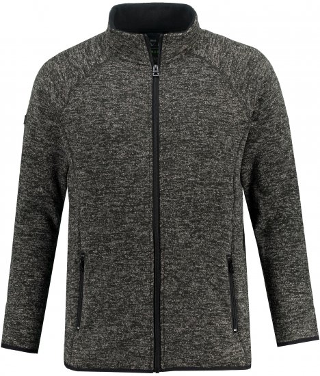 JAY-PI Knitted Fleece Jacket Gray - Vestes - Vestes Homme Grandes Tailles