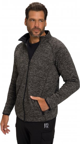 JAY-PI Knitted Fleece Jacket Gray - Vestes - Vestes Homme Grandes Tailles