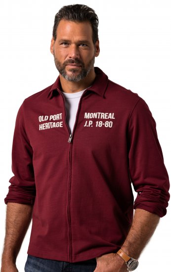 JP1880 Sweatshirt Long Sleeve Boxy Fit Red - Sweatshirts & hoodies - Sweatshirts/Hoodies grande taille homme