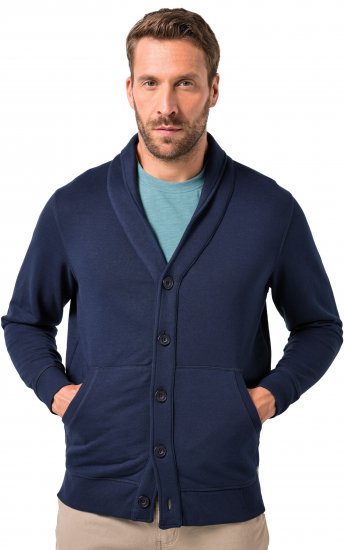 JP1880 Sweat Jacket Shawl Collar Navy - Sweatshirts & hoodies - Sweatshirts/Hoodies grande taille homme