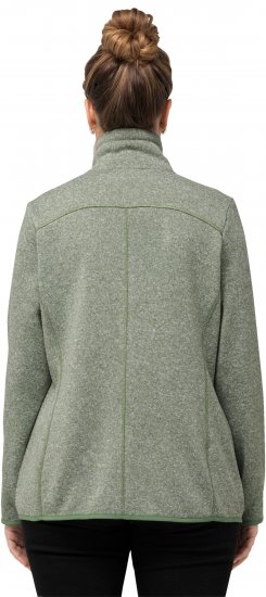 Ulla Popken Heather Knit Fleece Jacket Mint Green - Sweatshirts & hoodies - 