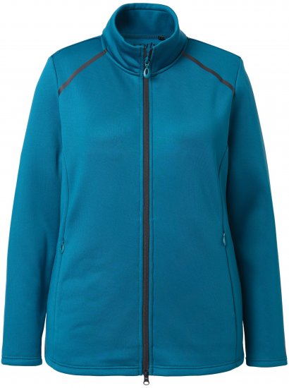 Ulla Popken Quick Drying Athletic Jacket Dark Petrol - Sweatshirts & hoodies - 