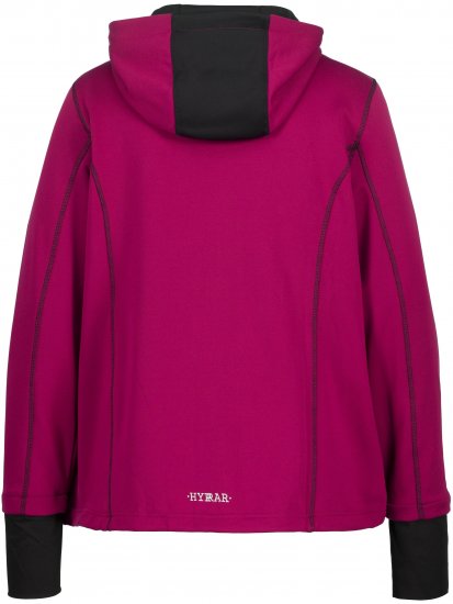Ulla Popken HYPRAR Zip Front Hooded Stretch Sweatshirt Blackberry - Sweatshirts & hoodies - 