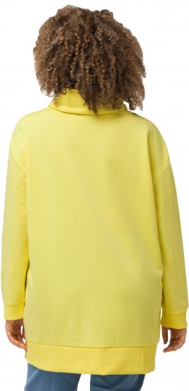 Ulla Popken Embossed Letter Sweatshirt Lemon Yellow - Sweatshirts & hoodies - 