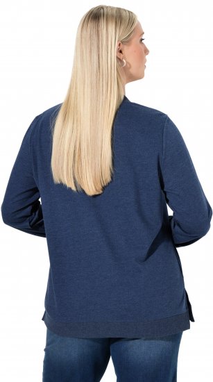 Ulla Popken Let It Snow Sequins Sweatshirt Ink Blue - Sweatshirts & hoodies - 