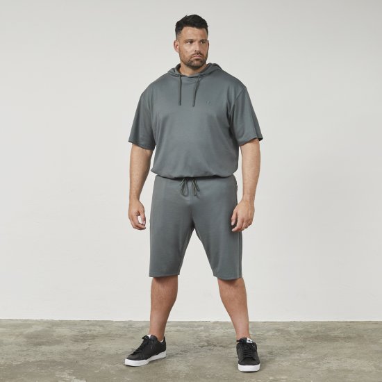 North Latitude 61334 Short En Molleton Vert Poussiéreux Foncé - Pantalons/shorts de survêtement - Survêtement/jogging grandes tailles