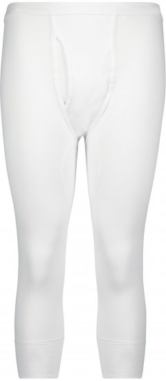 Adamo Royal Thermal Long Johns 3/4 Fine Ribbed White - Sous-vêtements & bain - Sous-vêtements Grande Taille