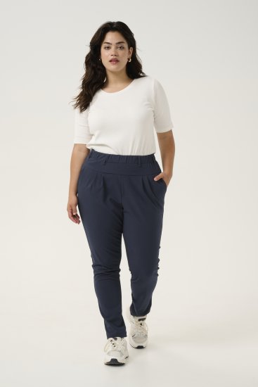 Kaffe Curve Jia Pantalon Bleu marine minuit - Jeans & Pantalons Femme Grandes Tailles – Plus Size - 