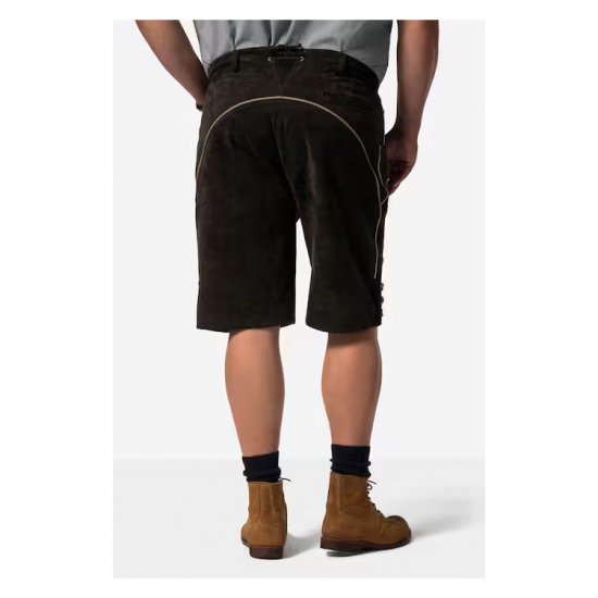 Men Plus Leather Trousers Dark Brown - Tenues de fête - Tenues de fête – Pour célébrer avec style et confort