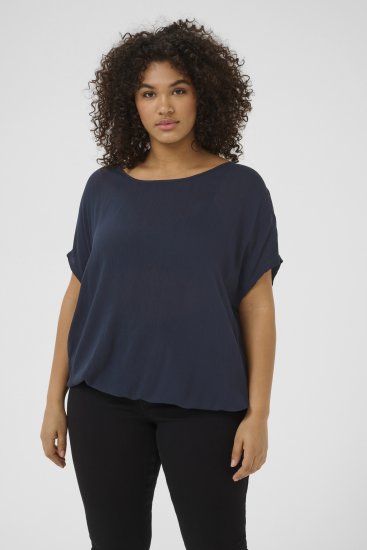 Kaffe Curve Ami Stanley Manches courtes Bleu marine minuit - T-shirts - 