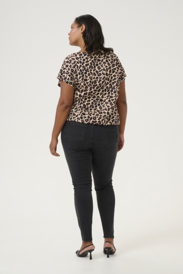 Kaffe Curve Sonna Stanley Top Imprimé léopard - T-shirts - 