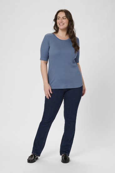 Kaffe Curve Carina T-Shirt Blue - T-shirts - 