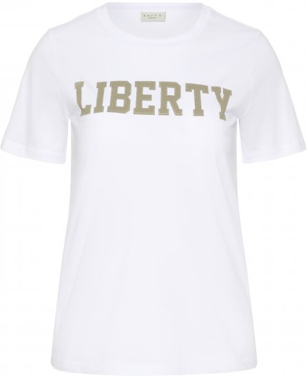 Kaffe Curve June T-shirt Blanc - T-shirts imprimés pour femme - 