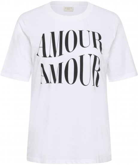 Kaffe Curve Chari T-Shirt Optical White - T-shirts - 