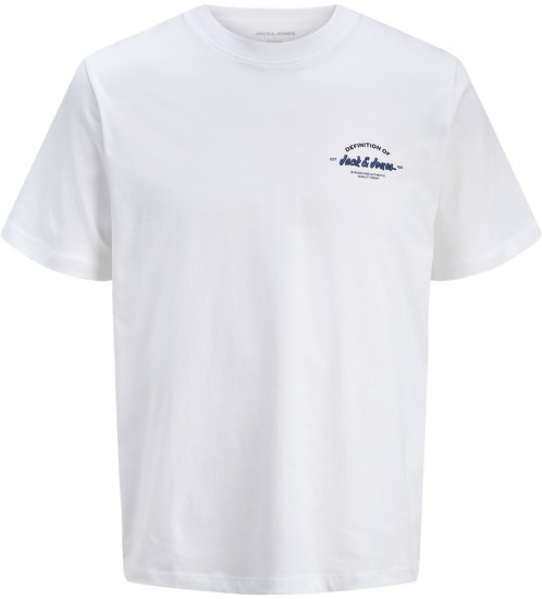 Jack & Jones Brandon T-Shirt White - T-shirts - T-shirts Homme Grande Taille