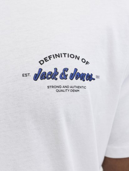Jack & Jones Brandon T-Shirt White - T-shirts - T-shirts Homme Grande Taille
