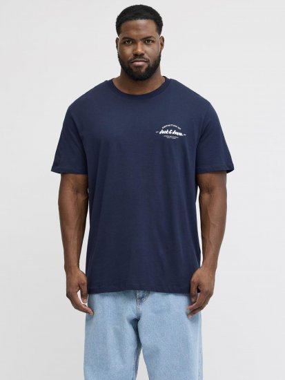 Jack & Jones Brandon T-Shirt Blue - T-shirts - T-shirts Homme Grande Taille