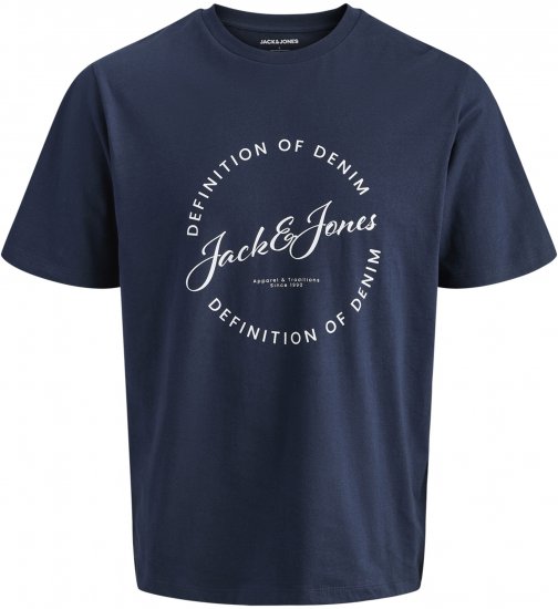 Jack & Jones Grayson T-shirt Bleu Marine - T-shirts - T-shirts Homme Grande Taille
