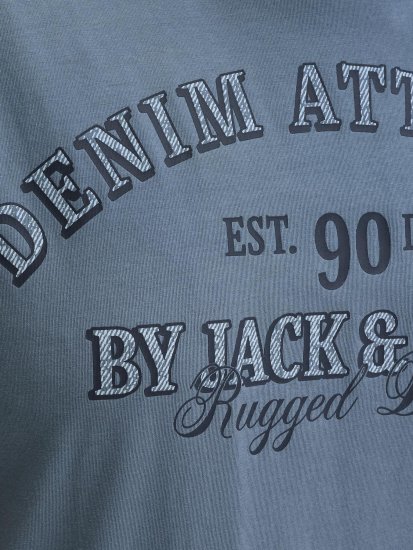 Jack & Jones Edenver T-Shirt Blue - T-shirts - T-shirts Homme Grande Taille