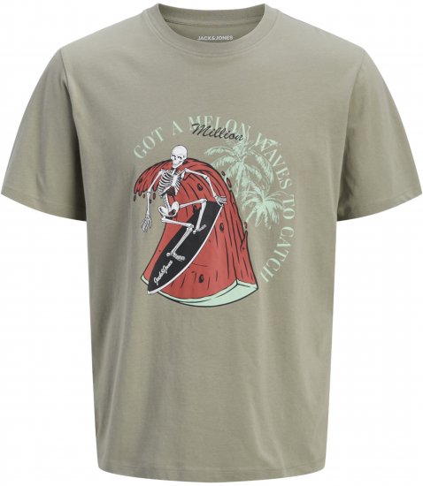 Jack & Jones King Crew Neck T-Shirt Grey - T-shirts avec impression - 