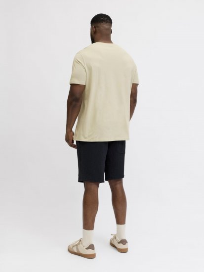 Jack & Jones Blaneo Short Sleeve T-shirt Beige - T-shirts - T-shirts Homme Grande Taille