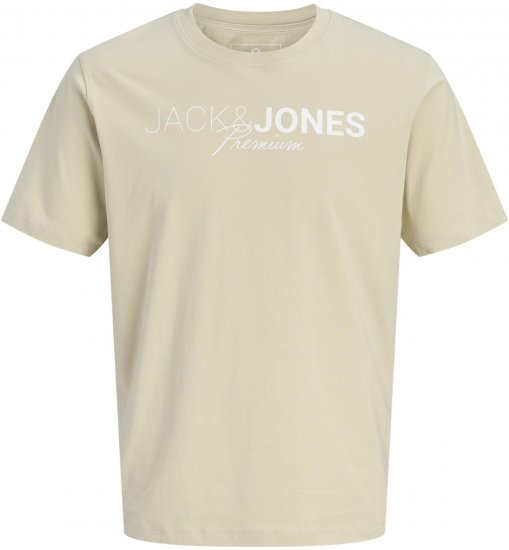 Jack & Jones Blaneo Short Sleeve T-shirt Beige - T-shirts - T-shirts Homme Grande Taille