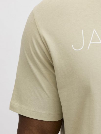 Jack & Jones Blaneo Short Sleeve T-shirt Beige - T-shirts - T-shirts Homme Grande Taille