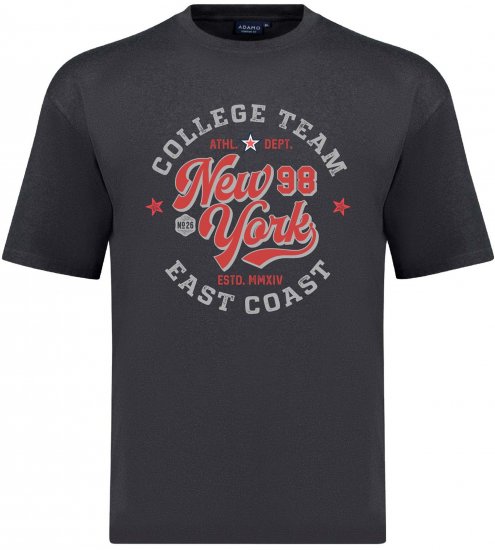 Adamo Motivshirt Comfort Fit College Anthracite - T-shirts avec impression - 