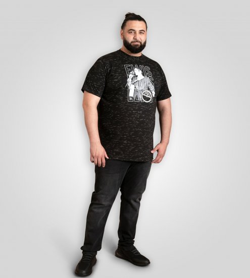 D555 Official Elvis Presley Printed T-Shirt Black - T-shirts avec impression - 
