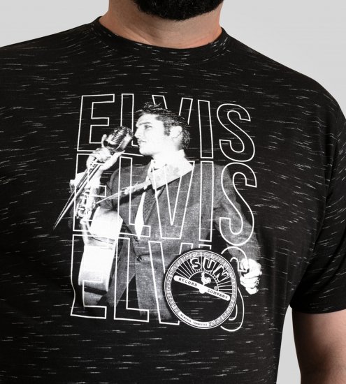 D555 Official Elvis Presley Printed T-Shirt Black - T-shirts avec impression - 