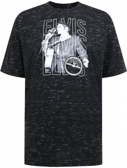 D555 Official Elvis Presley Printed T-Shirt Black - T-shirts avec impression - 