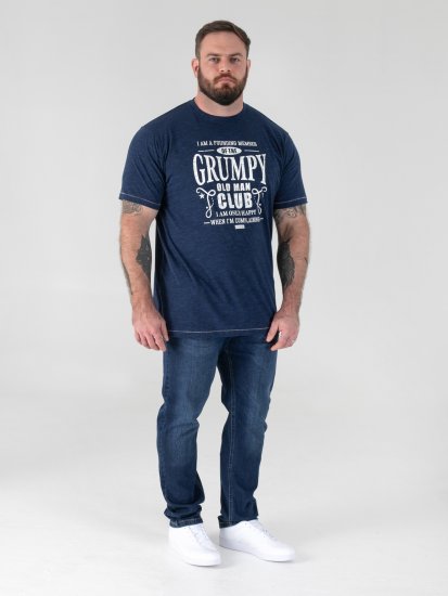 D555 Cooper Grumpy Old Man Printed T-Shirt Navy - T-shirts avec impression - 