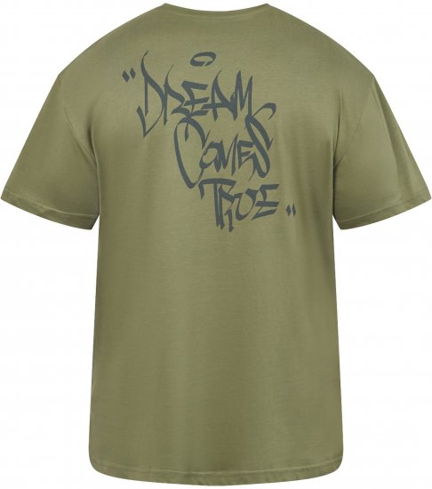 North Latitude 61320 T-Shirt Avec Impression Dans Le Dos Vert Olive - T-shirts - T-shirts Homme Grande Taille