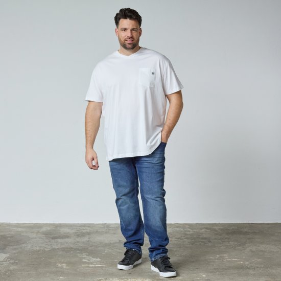North Latitude 61322 T-Shirt Col V Blanc - T-shirts - T-shirts Homme Grande Taille