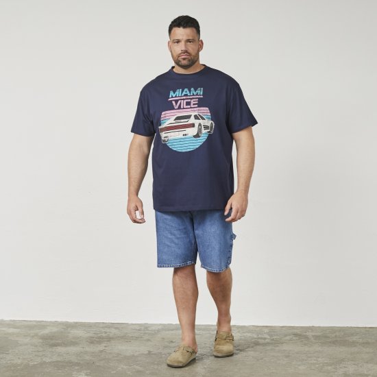 North Latitude 61351 MIAMI VICE T-Shirt Bleu Marine - T-shirts - T-shirts Homme Grande Taille
