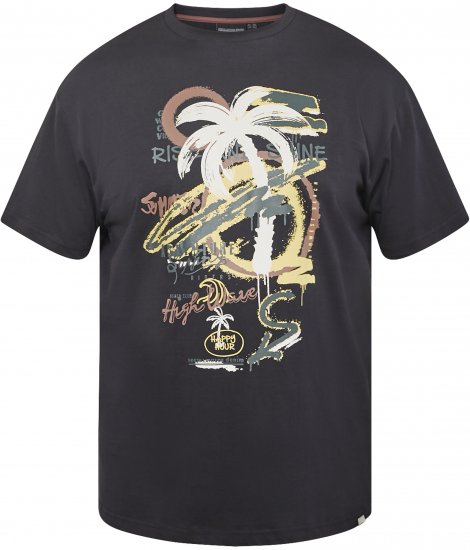 North Latitude 61360 T-Shirt Imprimé Noir - T-shirts - T-shirts Homme Grande Taille