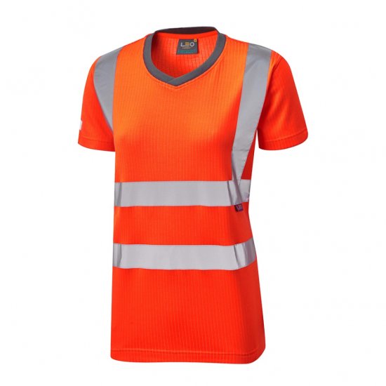 Leo Belstone EcoViz Comfort Women's T-Shirt Orange - Vêtements de travail - 