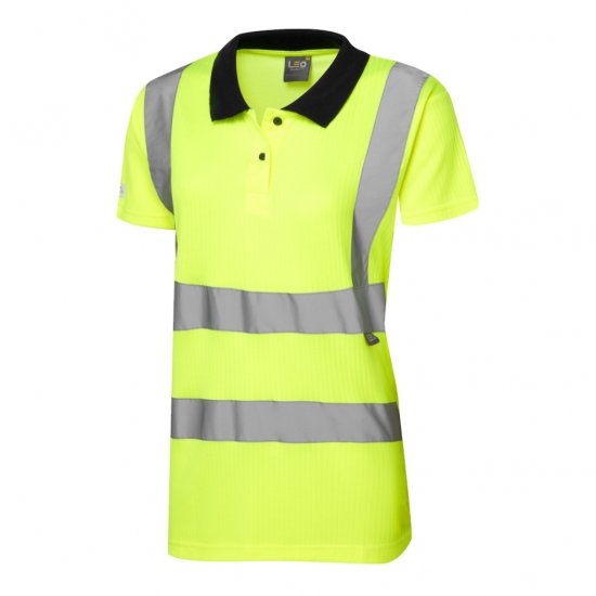Leo Lana EcoViz Comfort Women's Polo Shirt Yellow - Vêtements de travail - 