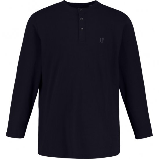 JP1880 Henley T-Shirt Long Sleeve Dark Navy TALL - VÊTEMENTS HOMME MT-6XLT - Vêtements Tall Homme