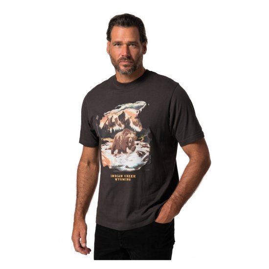 JP1880 T-Shirt Indian Creek Anthracite TALL - VÊTEMENTS HOMME MT-6XLT - Vêtements Tall Homme