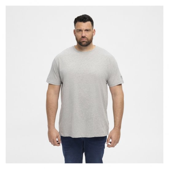 North Latitude T-Shirt O-Neck Grey Melange - T-shirts - T-shirts Homme Grande Taille