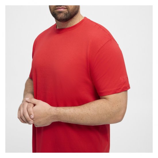 North Latitude T-Shirt O-Neck Red - T-shirts - T-shirts Homme Grande Taille