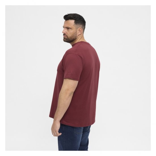 North Latitude T-Shirt O-Neck Bordeaux - T-shirts - T-shirts Homme Grande Taille