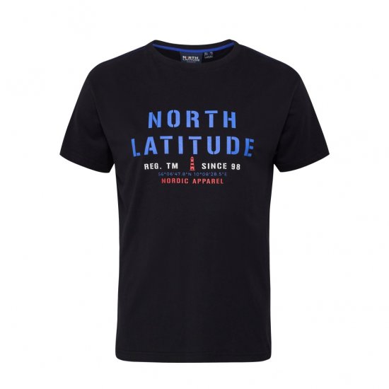 North Latitude Logo T-Shirt Black - T-shirts - T-shirts Homme Grande Taille