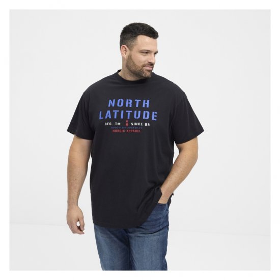 North Latitude Logo T-Shirt Black - T-shirts - T-shirts Homme Grande Taille