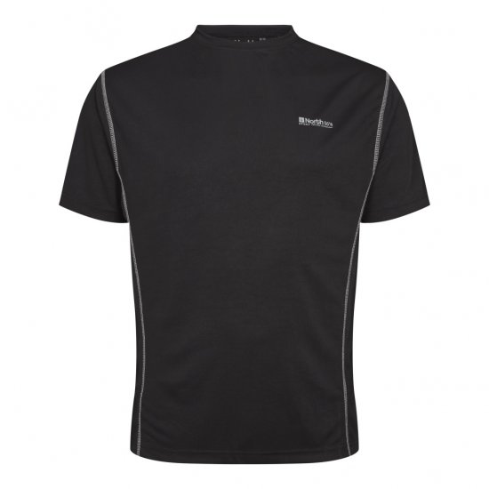 North Latitude Sport Tech T-Shirt Black - T-shirts - T-shirts Homme Grande Taille