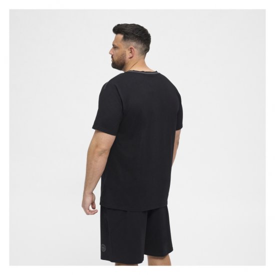 North Latitude Pyjama T-Shirt V-Neck Short Sleeve Black - Pyjamas/vêtements de détente - Pyjamas Grande Taille pour Hommes