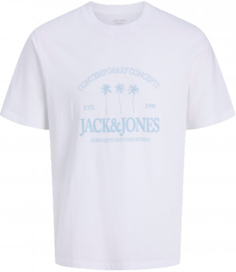 Jack & Jones Nantucket T-Shirt Blanc - T-shirts - T-shirts Homme Grande Taille